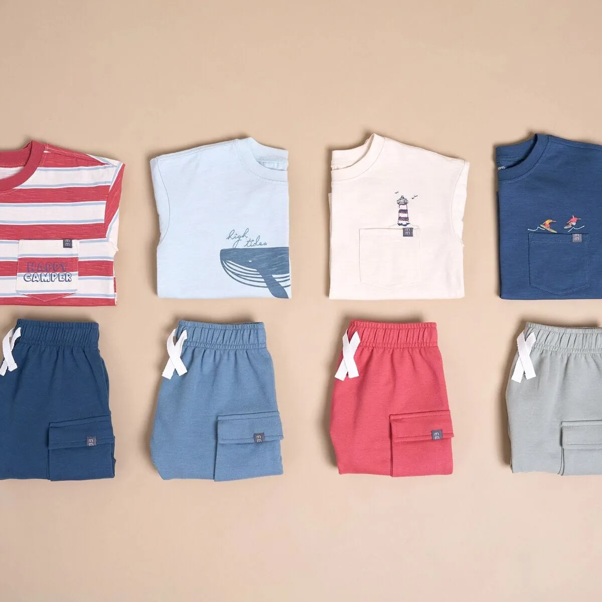 2-Piece Toddler Boys Surfers Top and Cargo Shorts Set