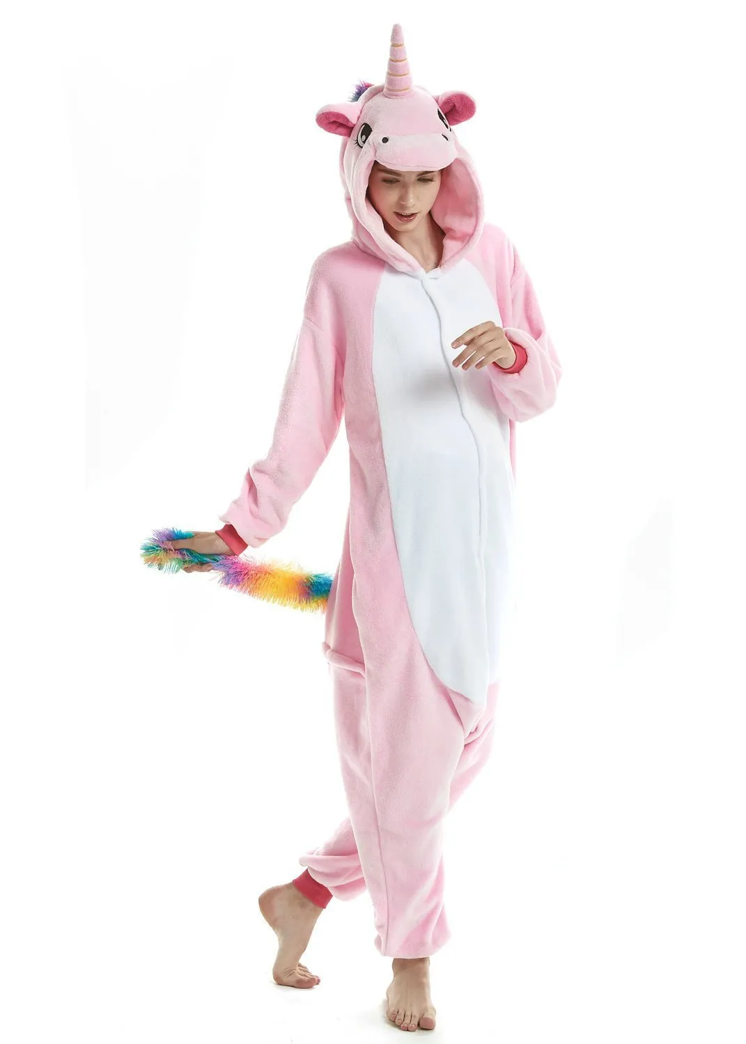 Adult Pink Unicorn Kigurumi Onesies Pajamas Costume