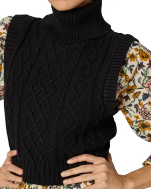 Aria Sweater Vest | Black
