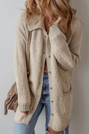 Ashlee Pocketed Button Up Long Sleeve Cardigan