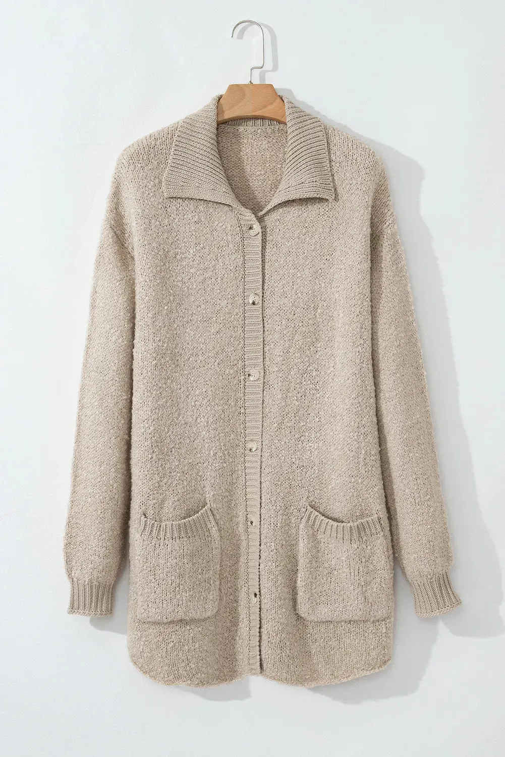 Ashlee Pocketed Button Up Long Sleeve Cardigan