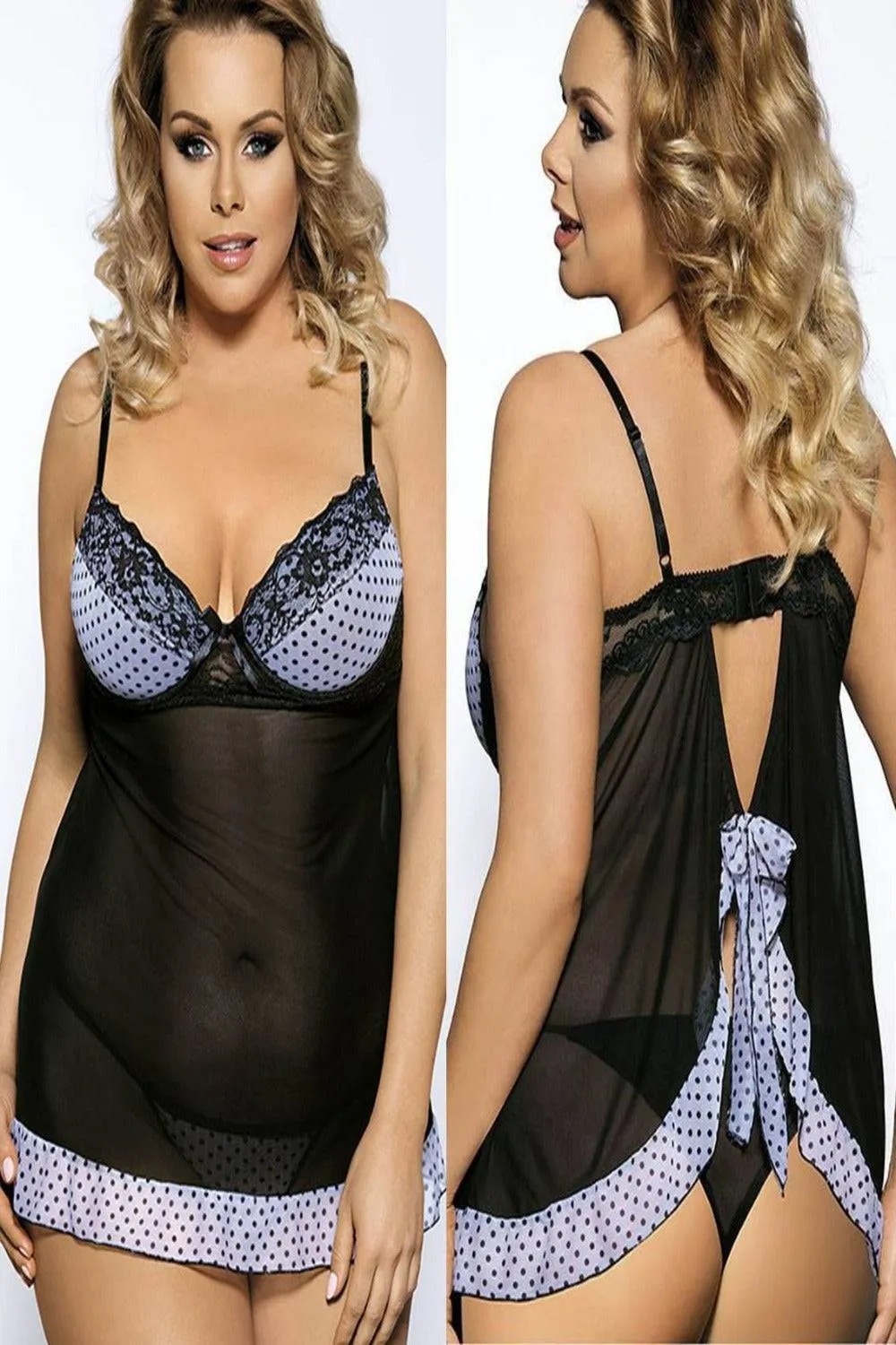 Babydoll Chemise Spaghetti Straps Lace Sleepwear