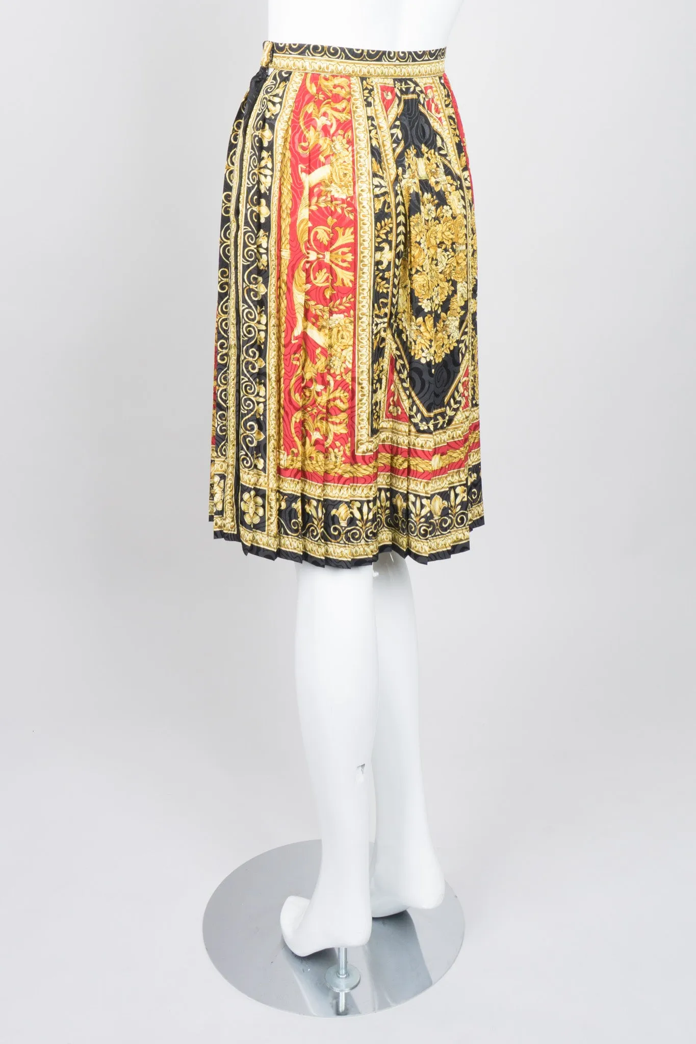 Baroque Knife-Pleated Skirt