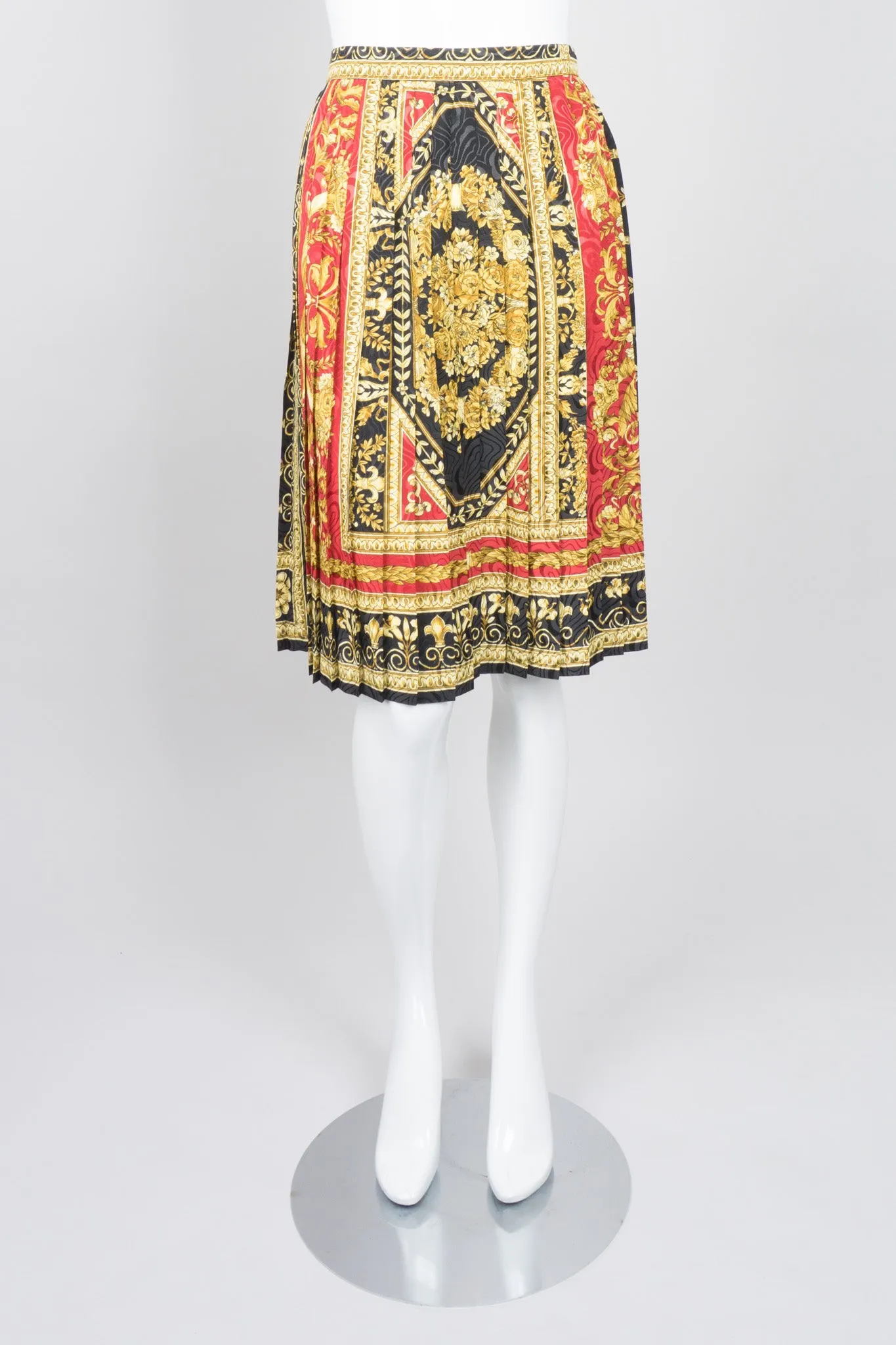 Baroque Knife-Pleated Skirt