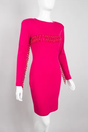 Beaded Fringe Yoke Dress