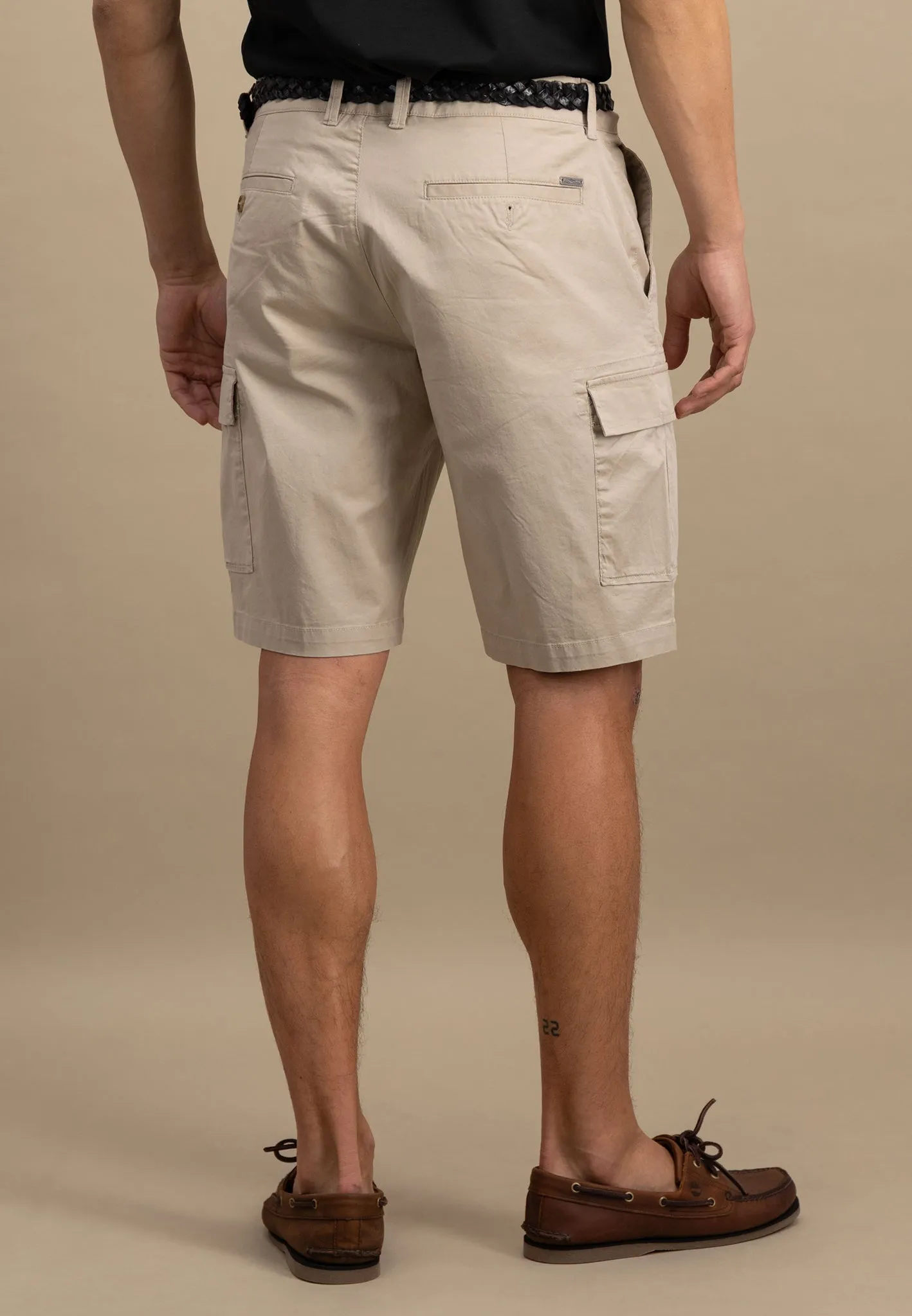 Bermuda Shorts aus Baumwollmix im Cargo-Optik