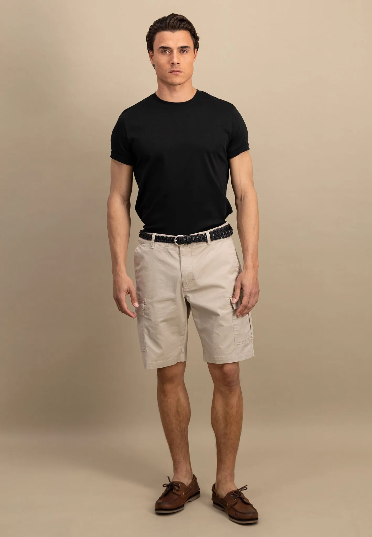 Bermuda Shorts aus Baumwollmix im Cargo-Optik