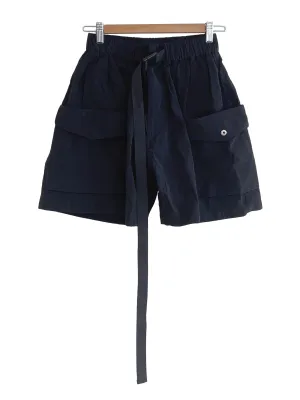 Black Cargo Short Pants