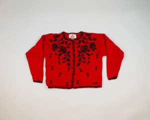Black On Red-X-Small Christmas Sweater