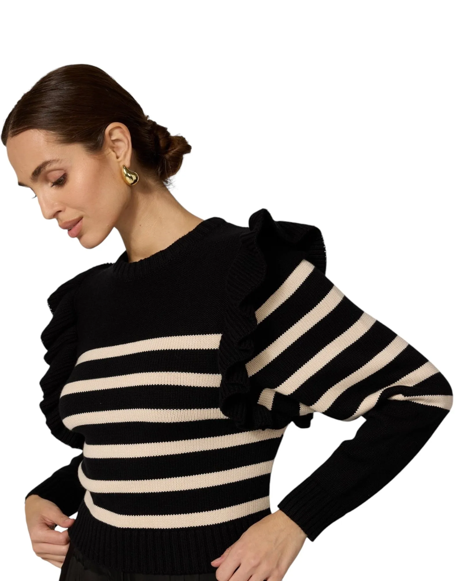 Blair Sweater | Black & Ivory