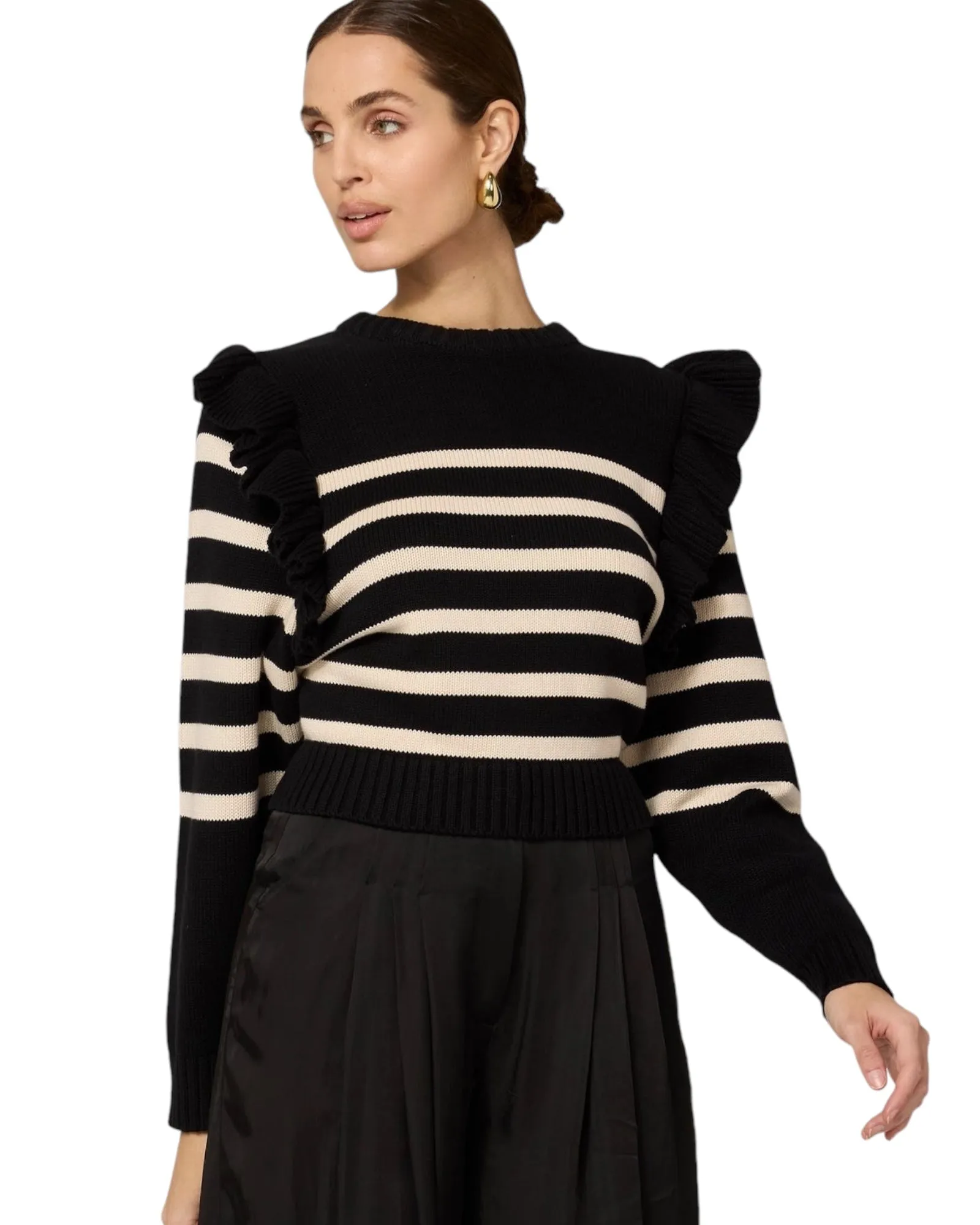 Blair Sweater | Black & Ivory