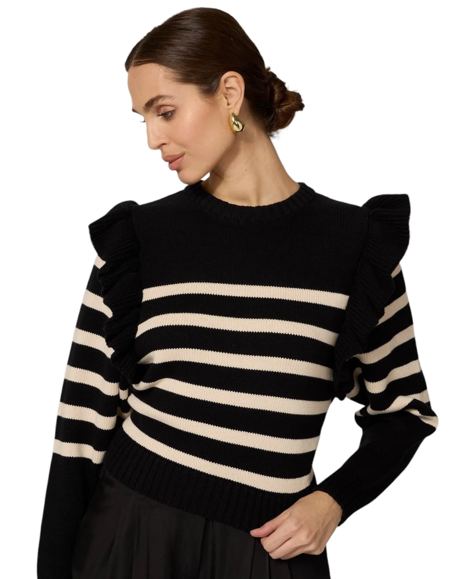 Blair Sweater | Black & Ivory