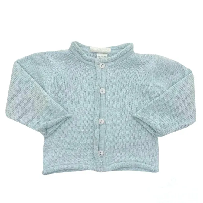 Blue Rollneck Cardigan