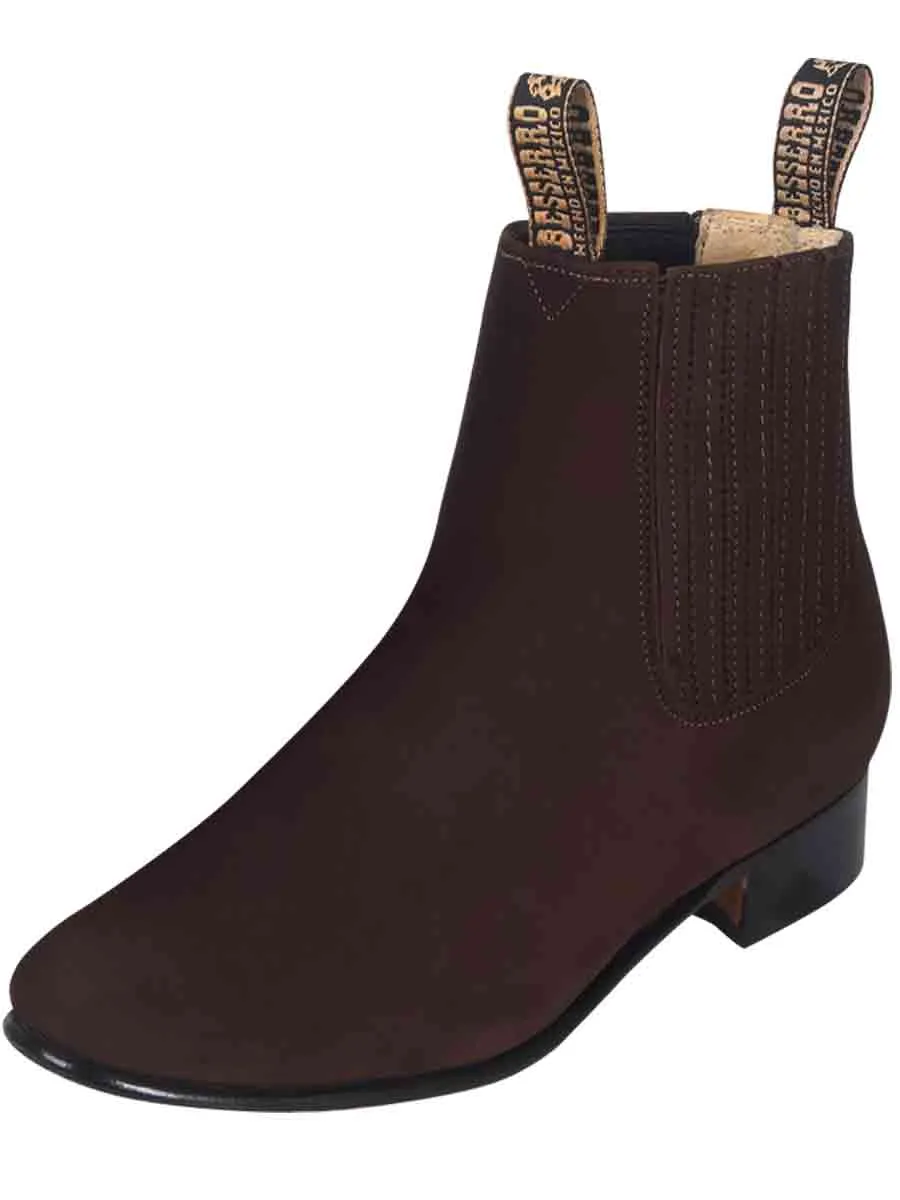 Botines Charros Clasicos de Piel Nobuck para Hombre 'El Besserro' - ID: 206