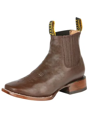 Botines Vaqueros Rodeo Clasicos de Piel Genuina para Hombre 'El General' - ID: 126609