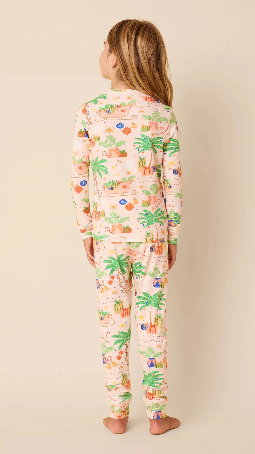 California Christmas Pima Knit Kids Pajama Set