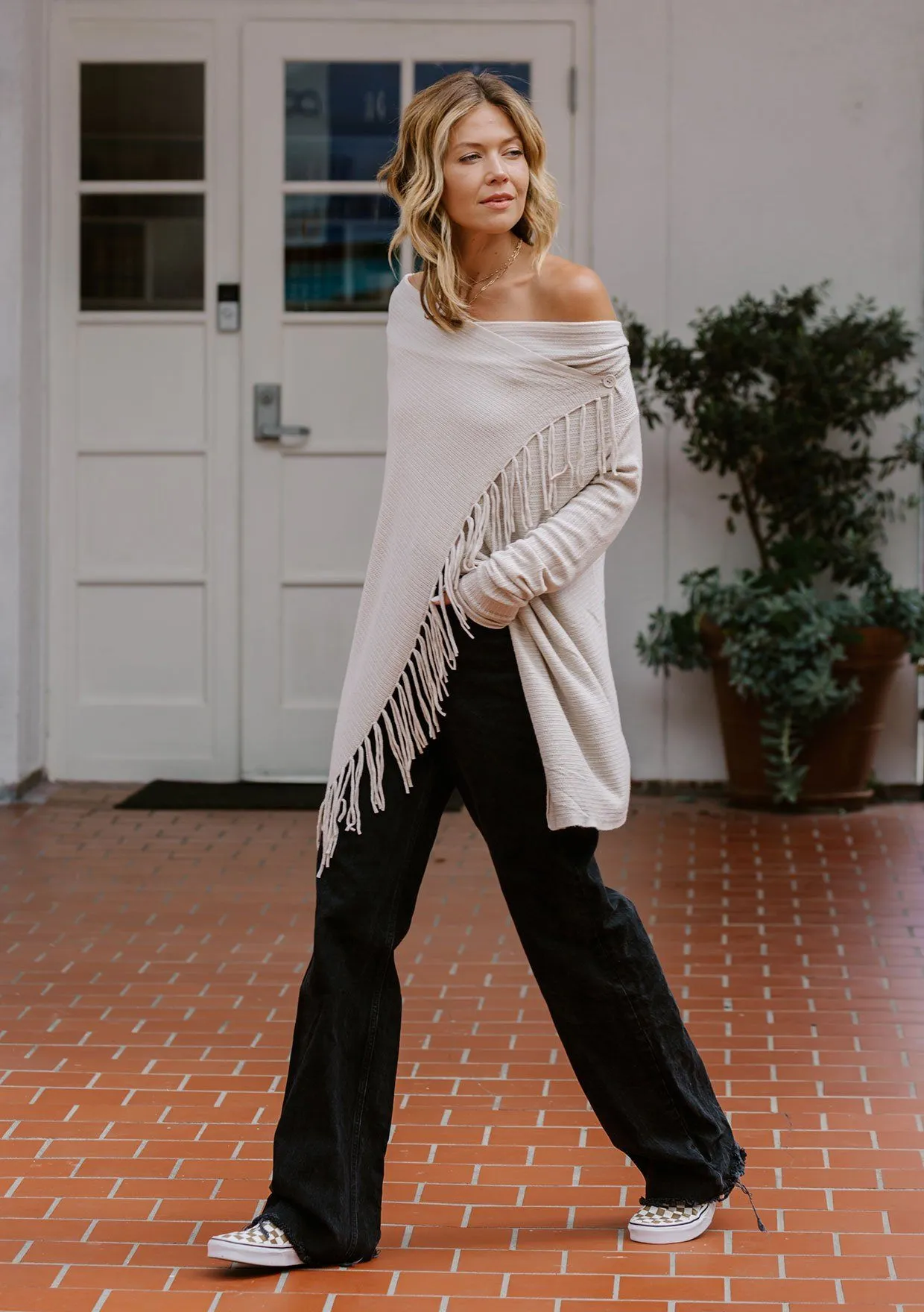 Carys Pointelle Knit Sweater