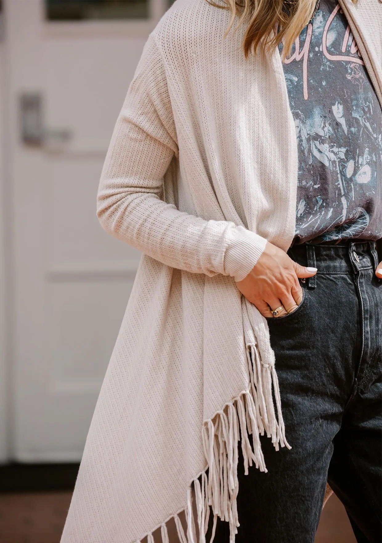 Carys Pointelle Knit Sweater