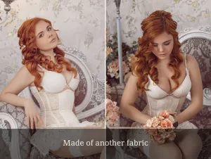 Casual lace underbust wedding white corset