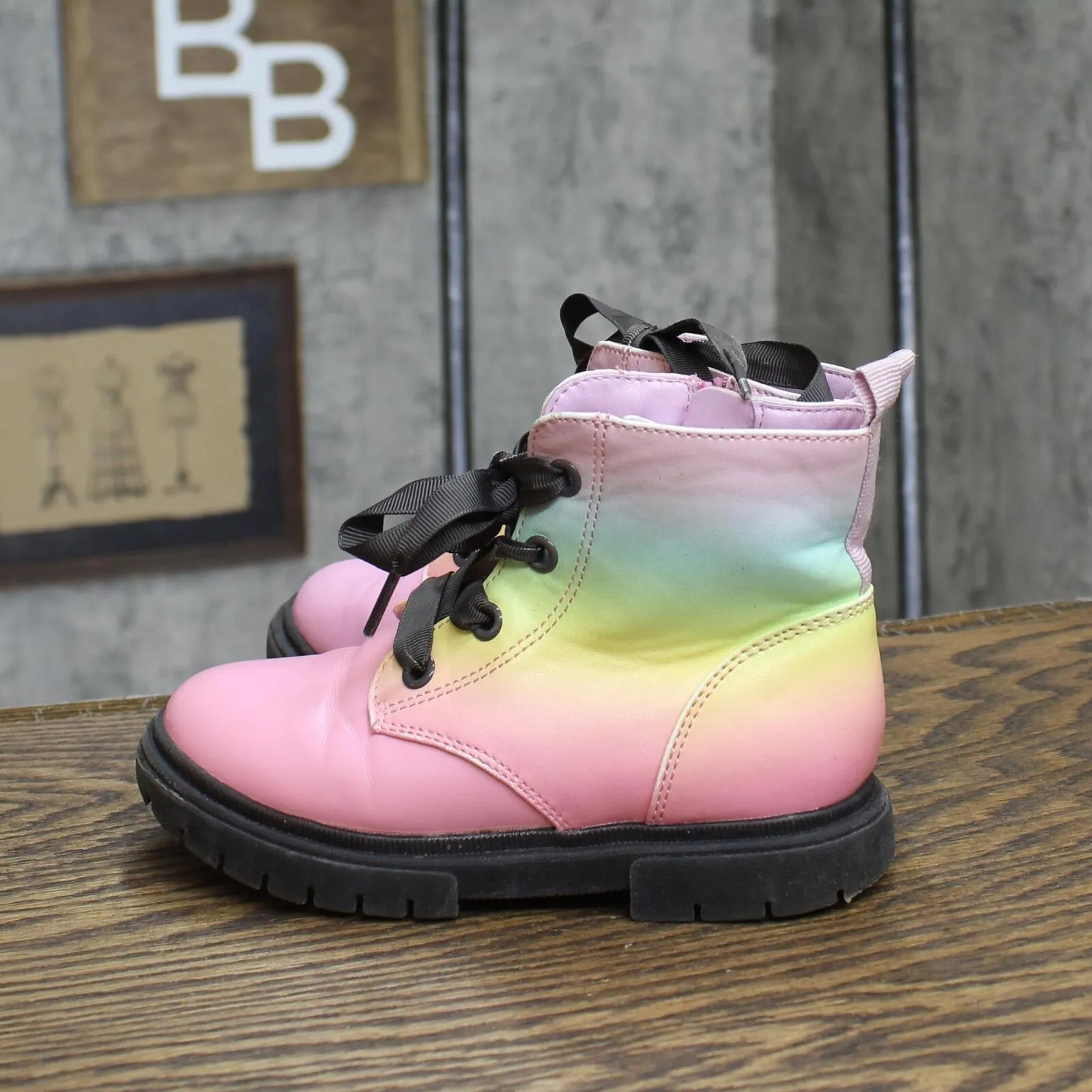 Cat & Jack Girls Toddler Lace Up Ankle Boots 166cd3f4384859 Multicolor 11T