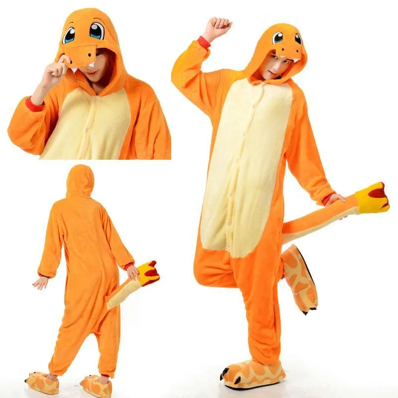 Charmander Fire Dragon Kigurumi Onesies Pokemon Pajamas