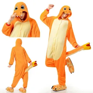 Charmander Fire Dragon Kigurumi Onesies Pokemon Pajamas