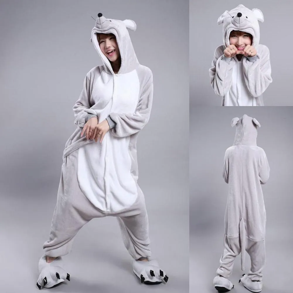 Chinese Zodiac Signs Mouse Kigurumi Animal Onesies Pajamas Costume