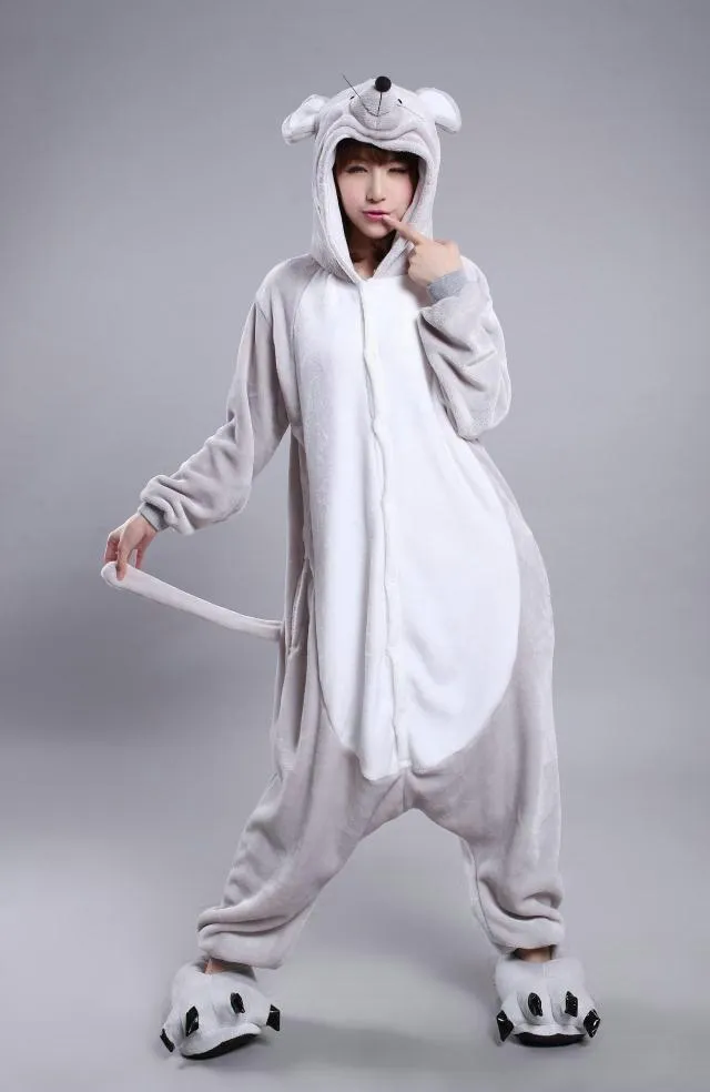 Chinese Zodiac Signs Mouse Kigurumi Animal Onesies Pajamas Costume