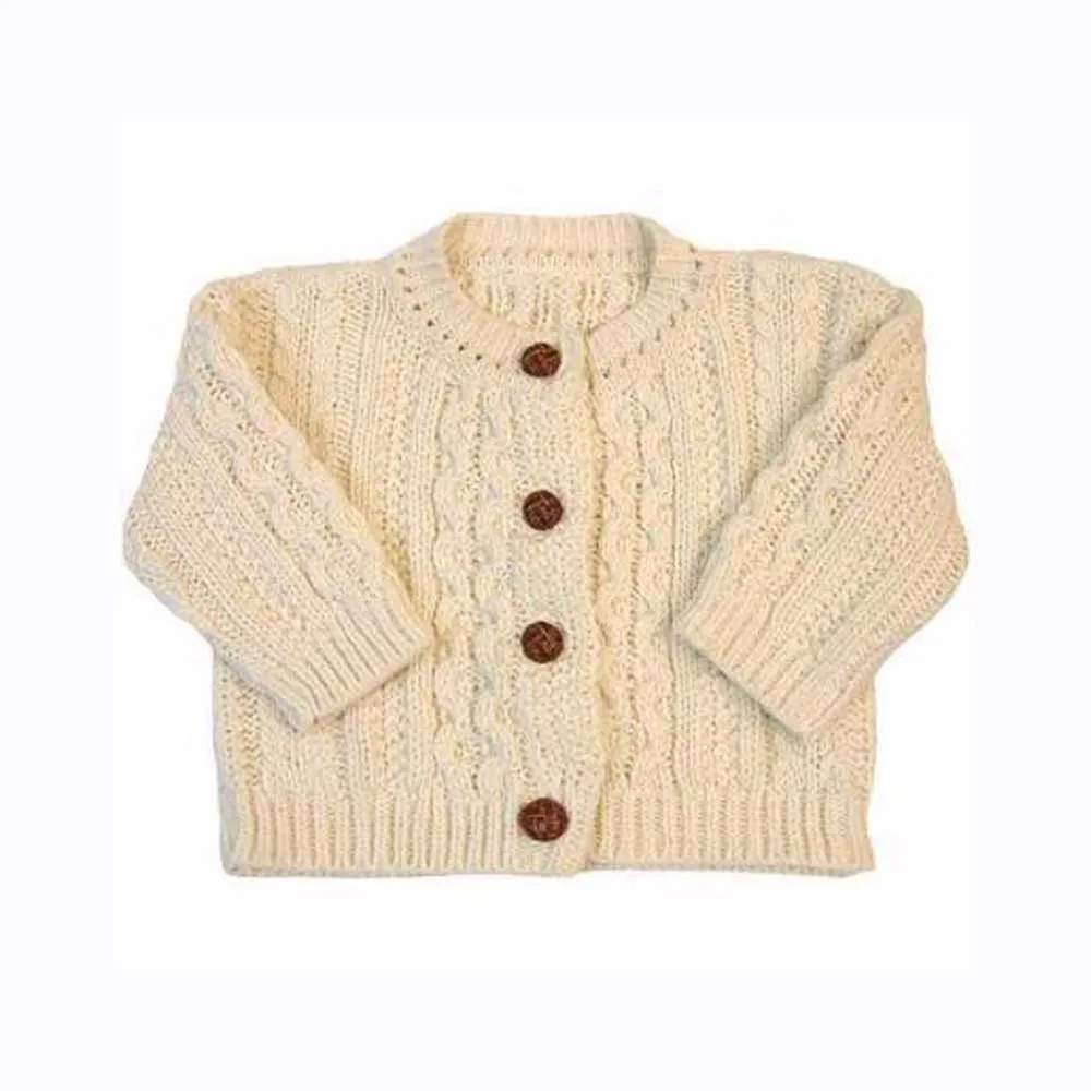 Classic Aran Knit Hat and Sweater Set