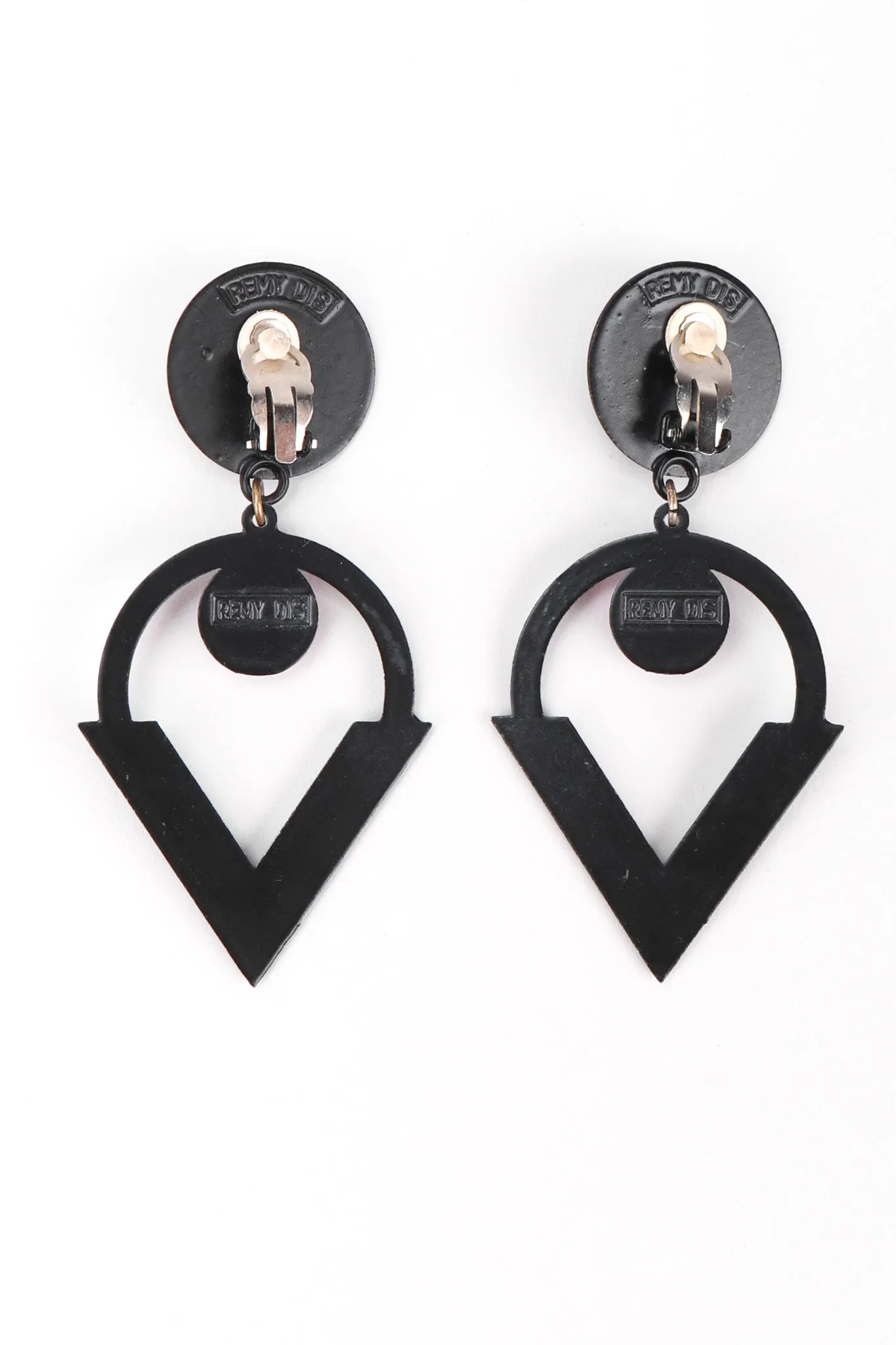 Crystal Circle Point Drop Earrings