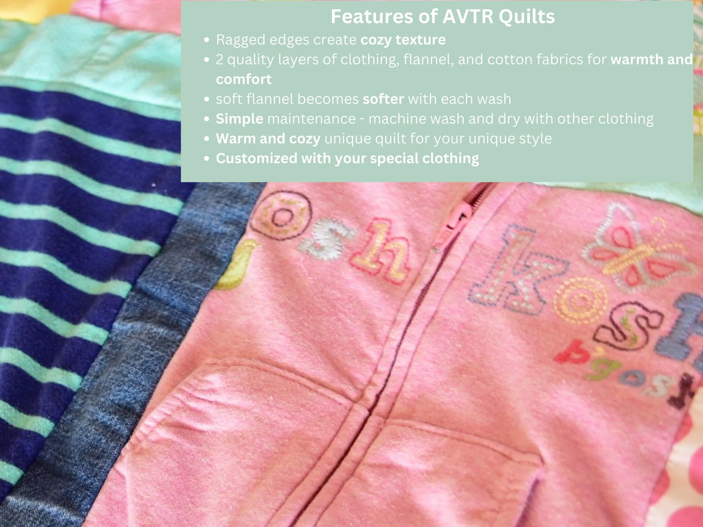 Custom T-shirt Quilt from Baby Clothes, Memory Blanket for Kids | Personalized Keepsake Quilt, Unique Gift
