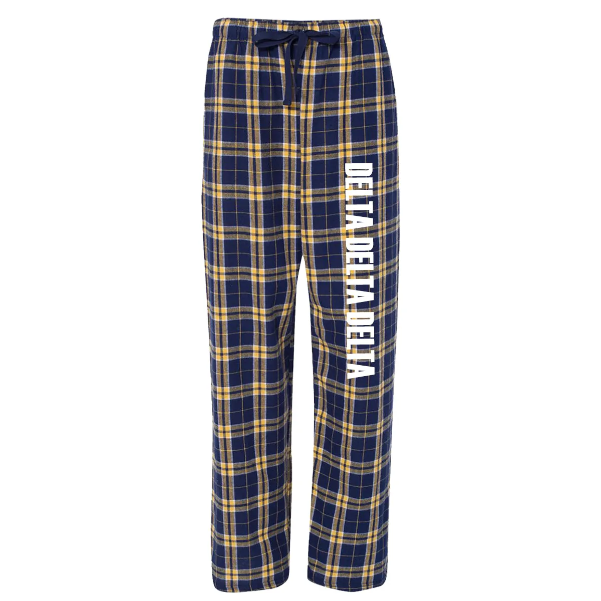 Delta Delta Delta Flannel Pants - Tri Delta Sorority Printed Pj Pants