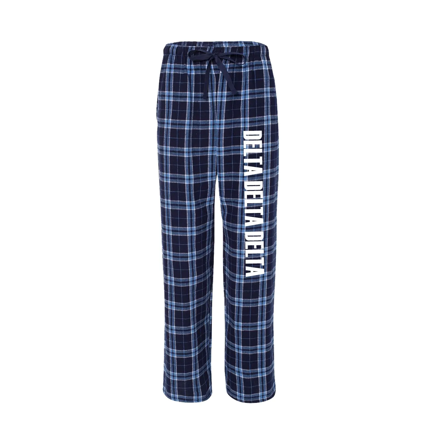 Delta Delta Delta Flannel Pants - Tri Delta Sorority Printed Pj Pants