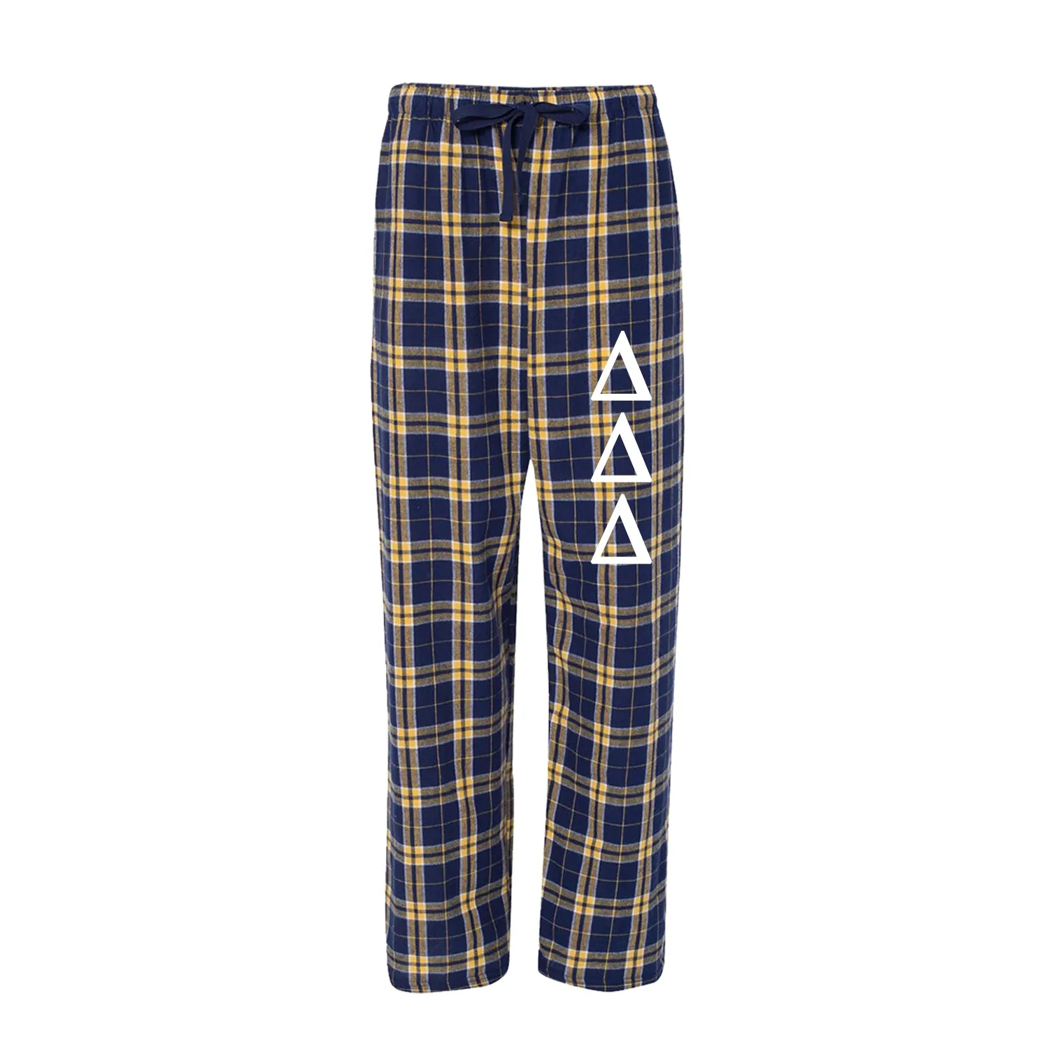 Delta Delta Delta Flannel Pants - Tri Delta Sorority Printed Pj Pants
