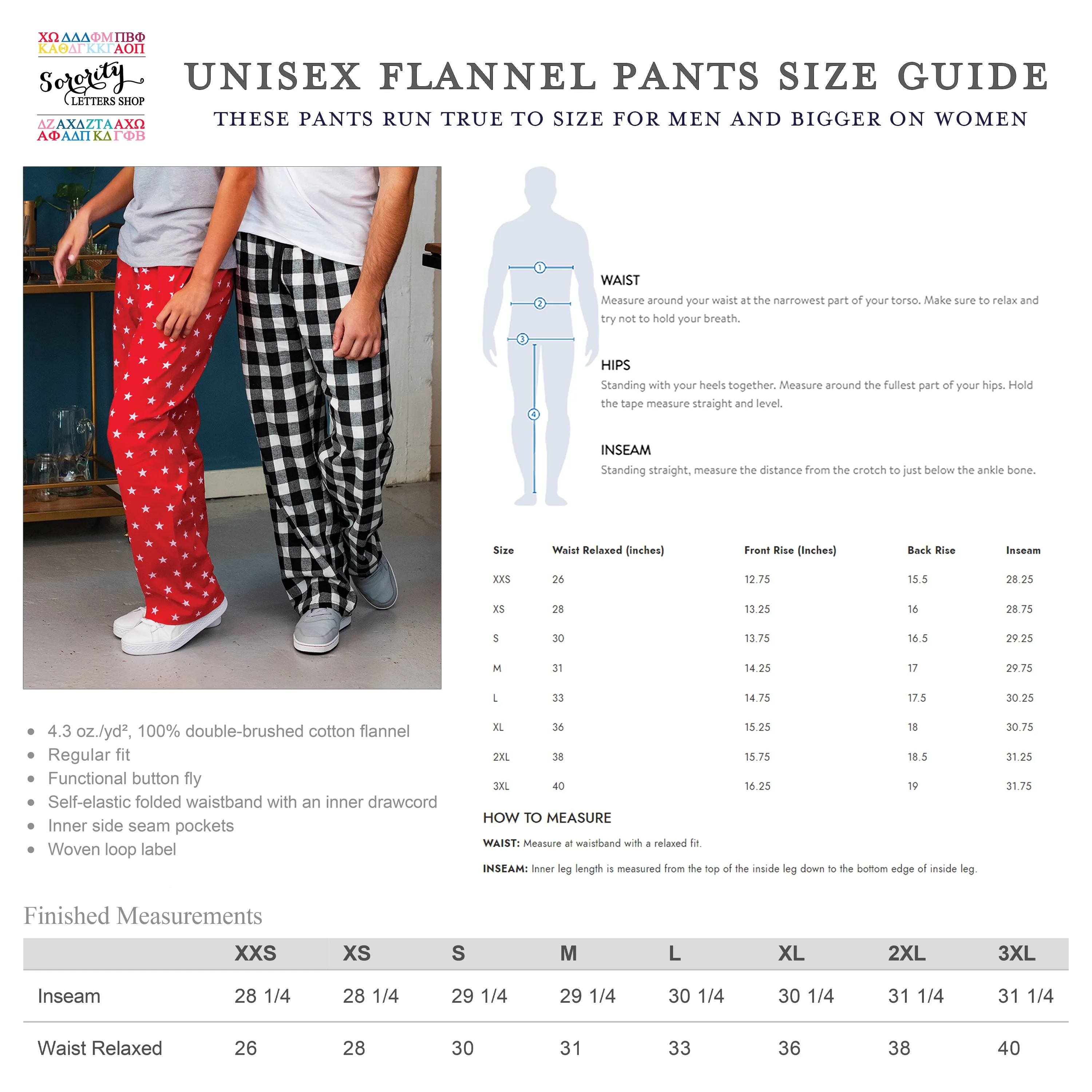 Delta Delta Delta Flannel Pants