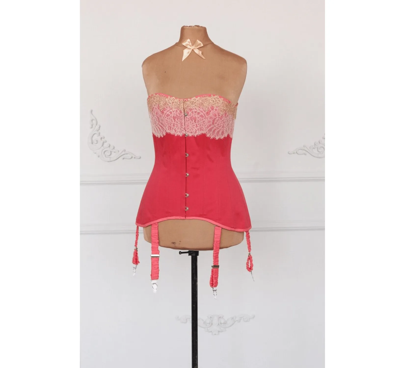 Edwardian rose cotton corset