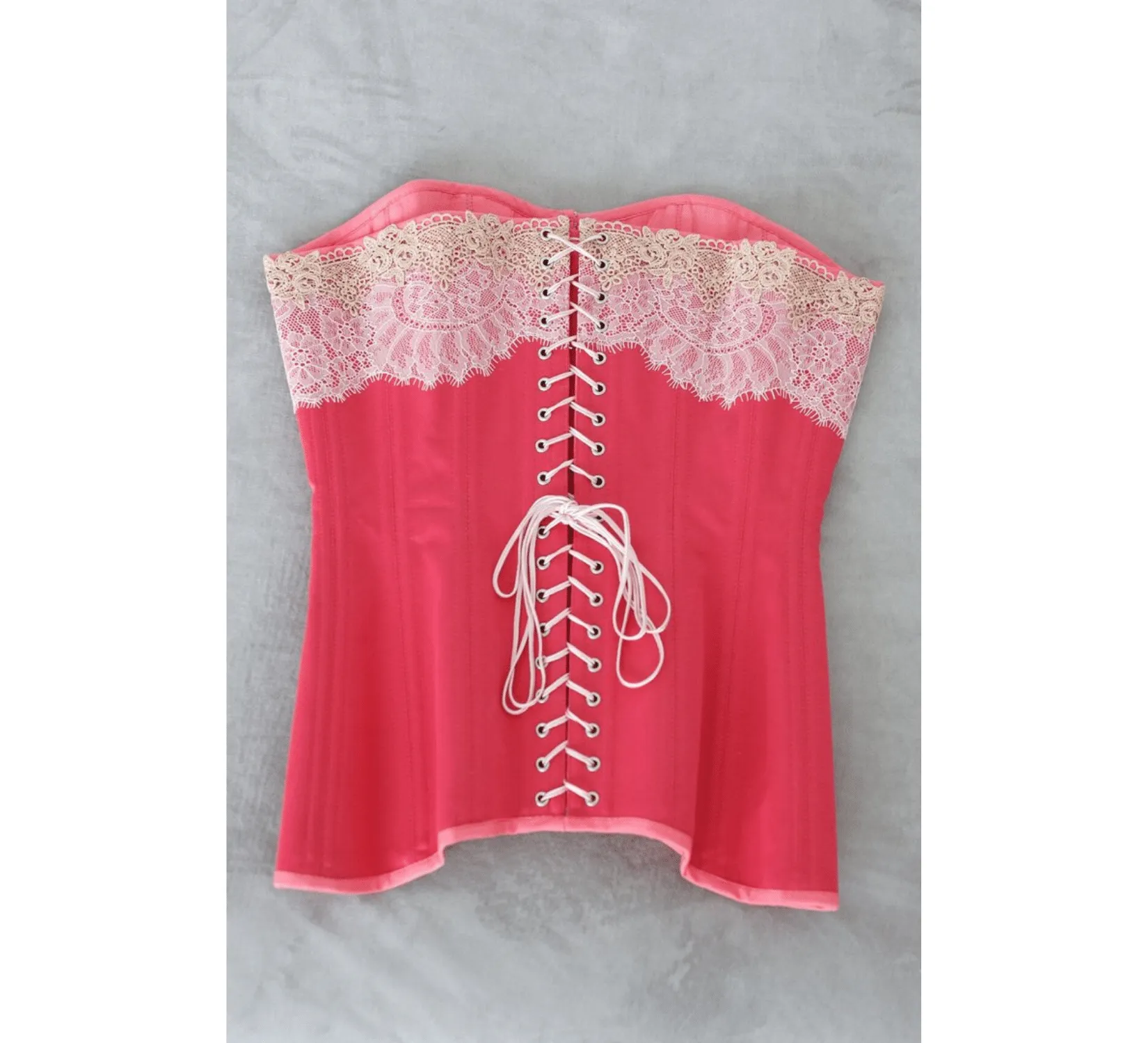 Edwardian rose cotton corset