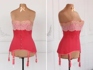 Edwardian rose cotton corset