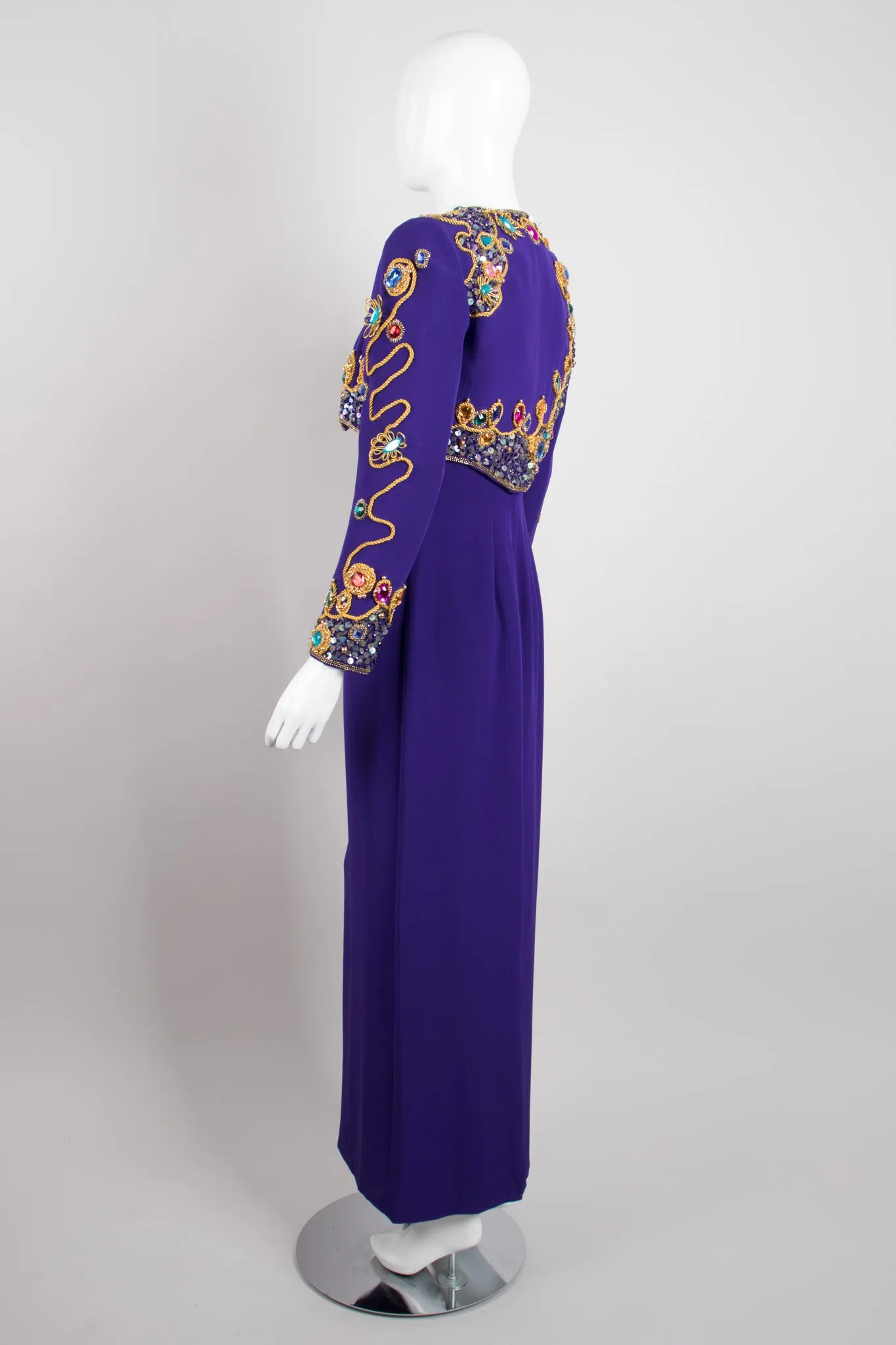Embellished Crop Jacket & Dress Set