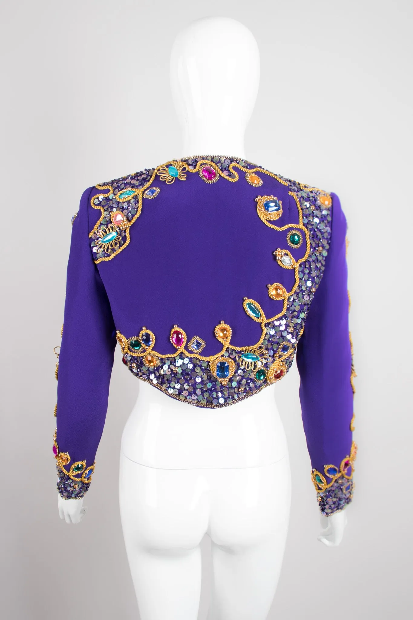 Embellished Crop Jacket & Dress Set