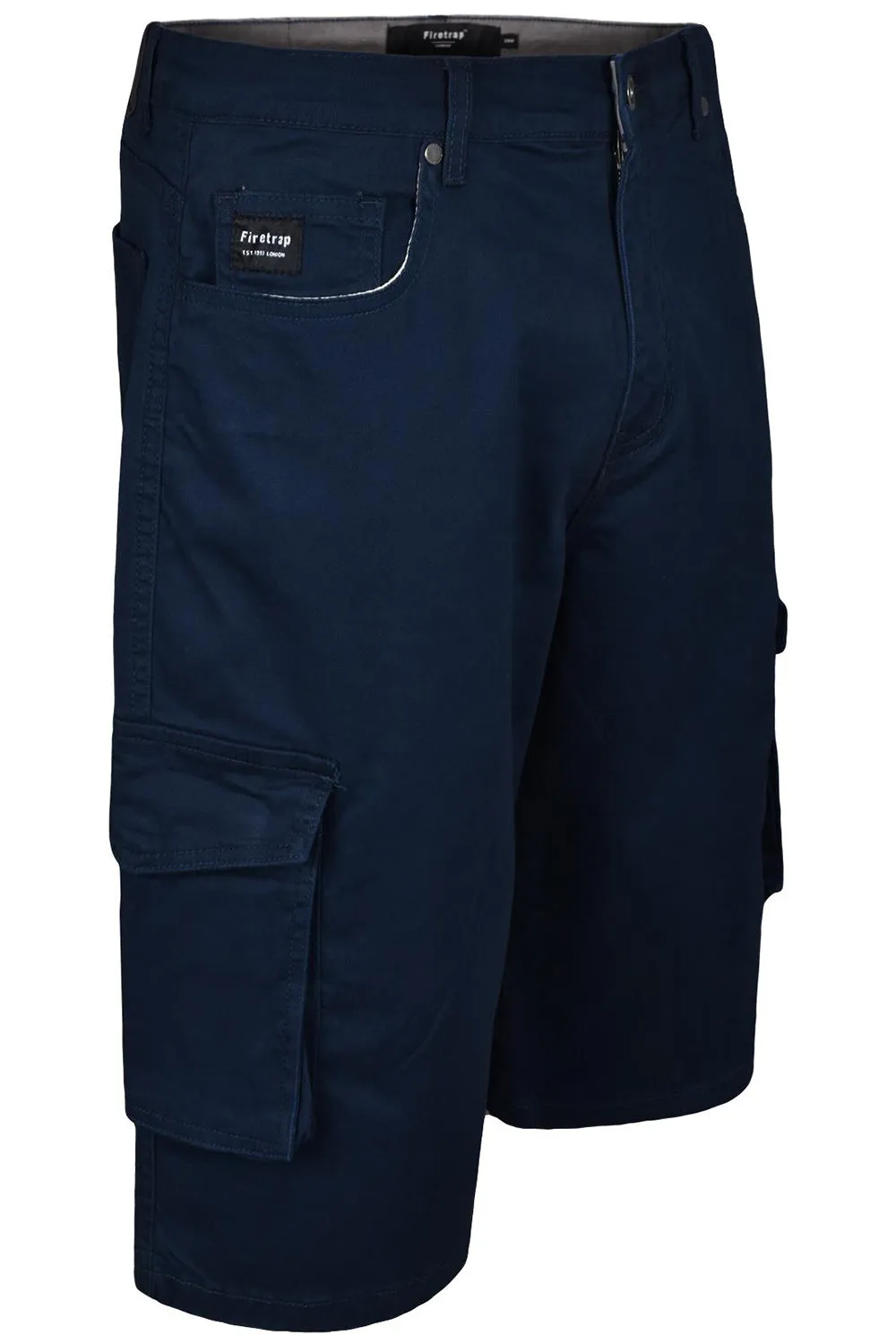 Firetrap Mens Classic Chino Cargo Shorts