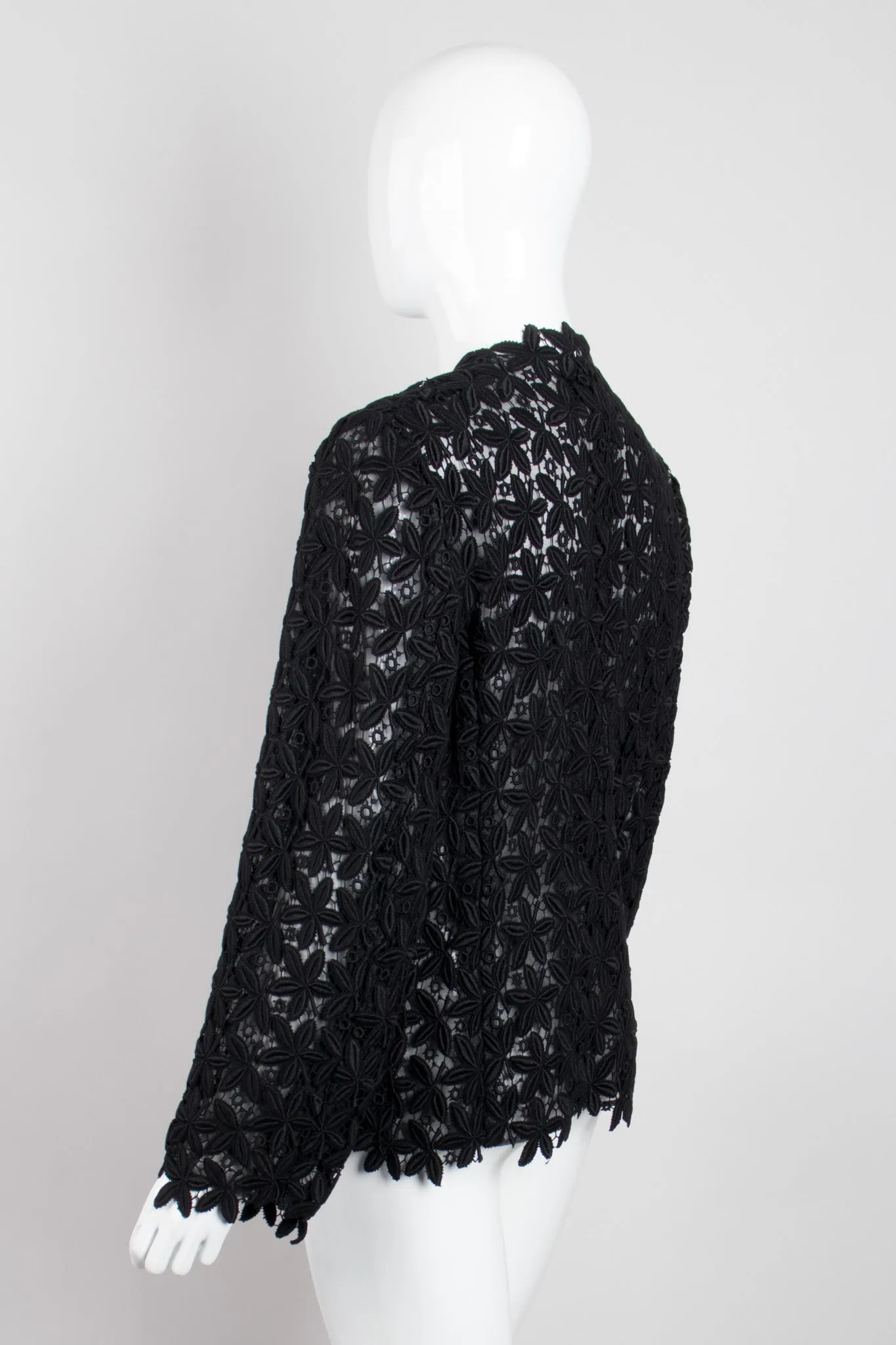 Floral Crochet Mesh Jacket