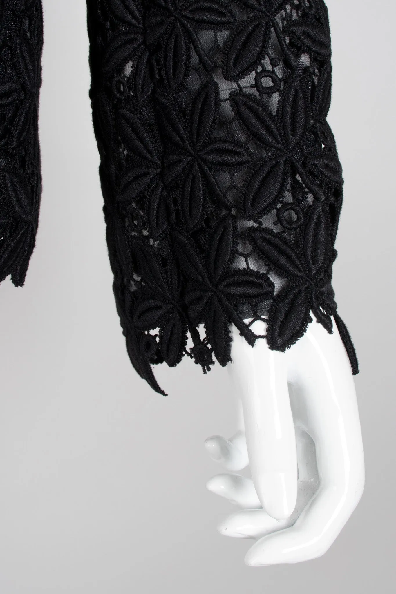 Floral Crochet Mesh Jacket
