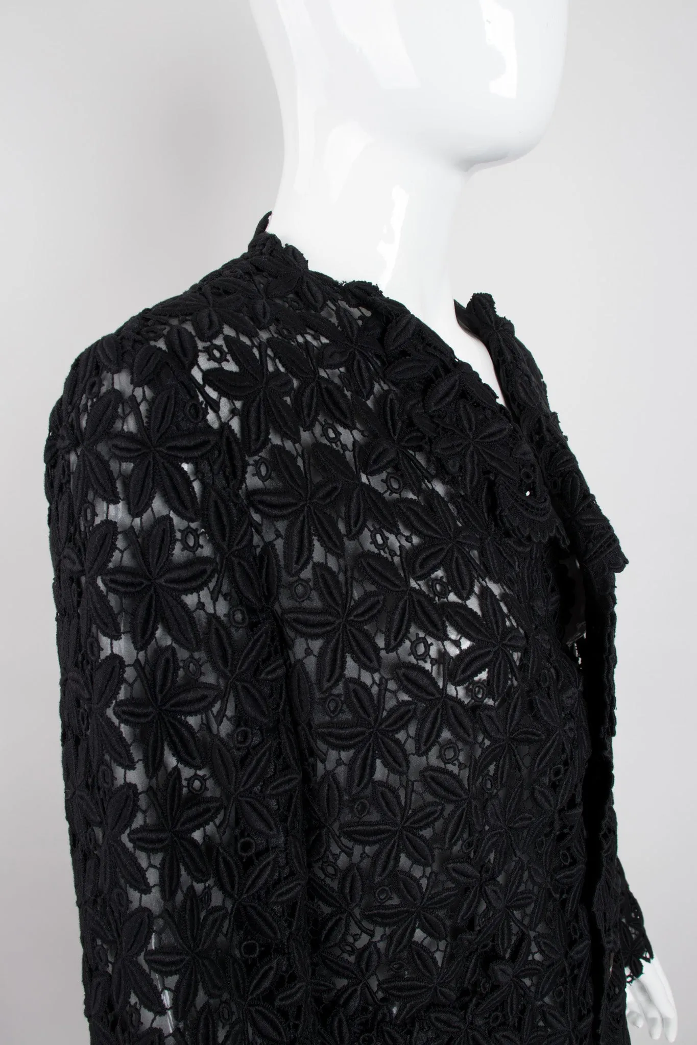 Floral Crochet Mesh Jacket