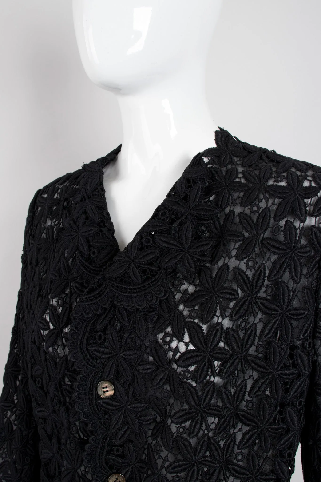 Floral Crochet Mesh Jacket