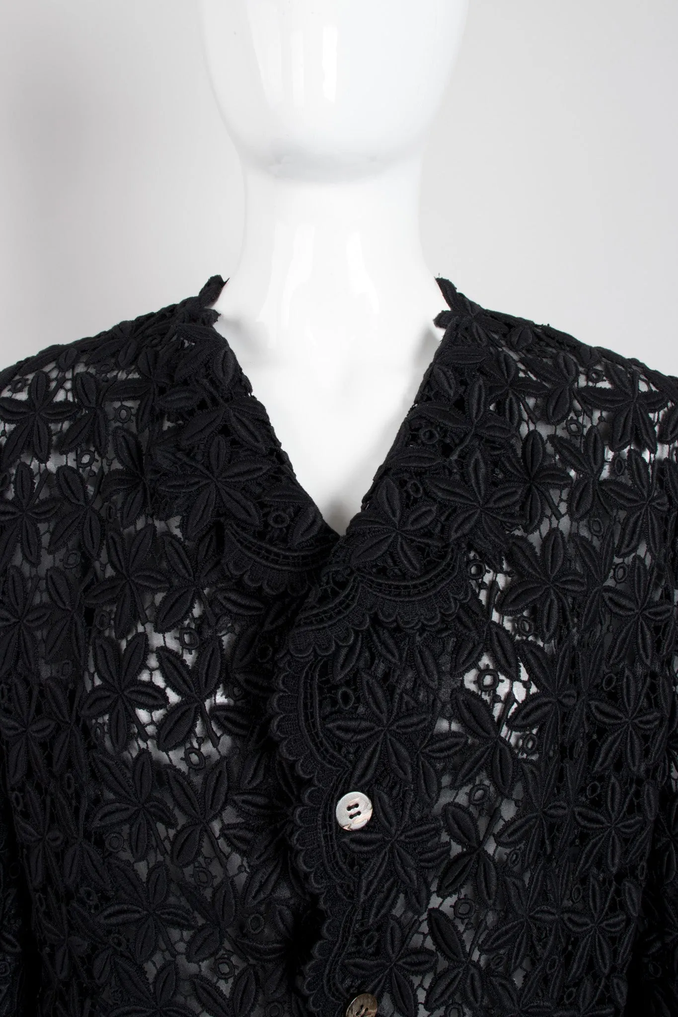 Floral Crochet Mesh Jacket