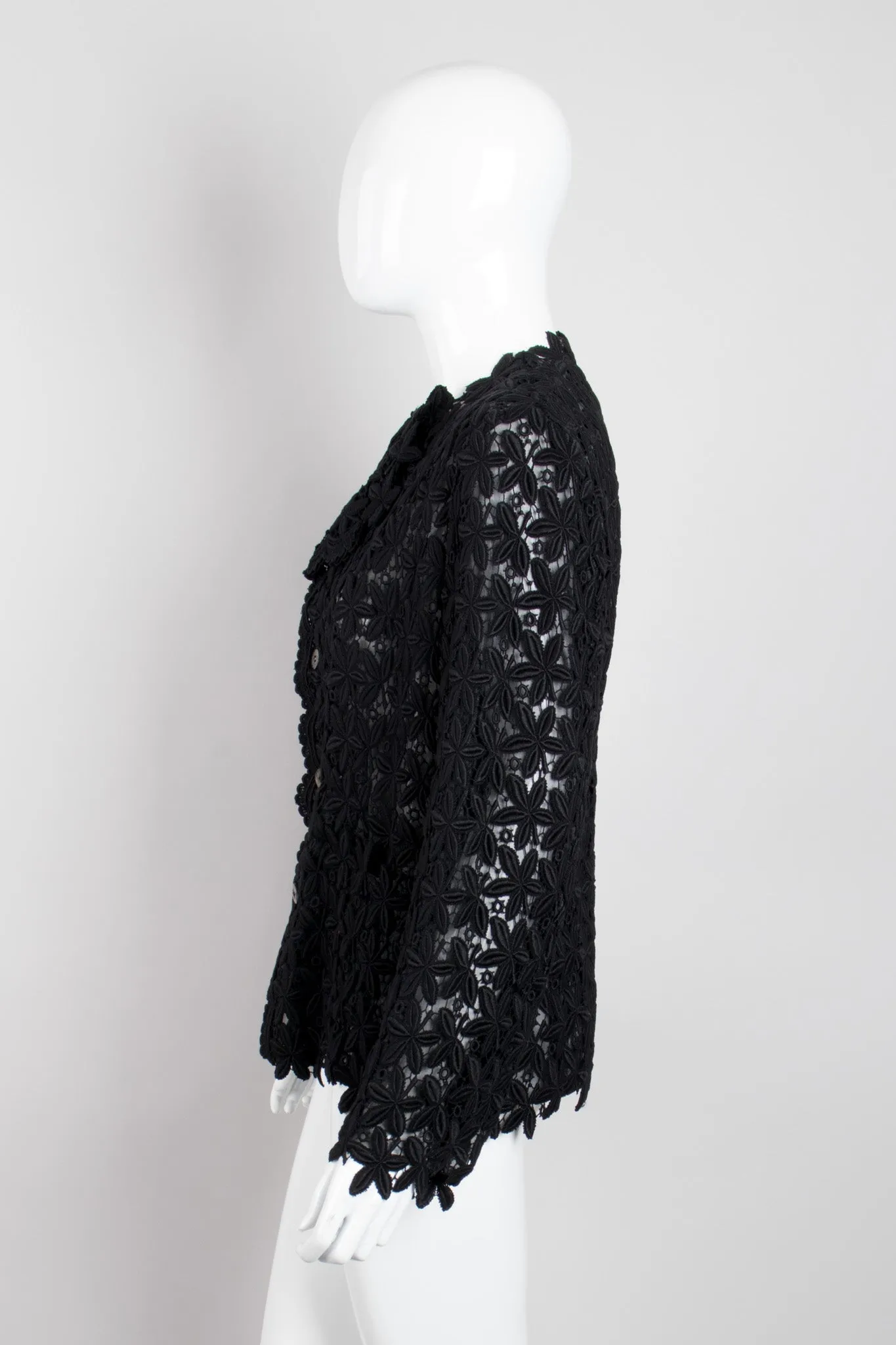 Floral Crochet Mesh Jacket