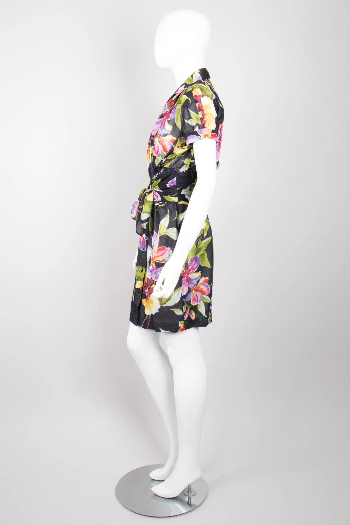 Floral Tie-Front Dress