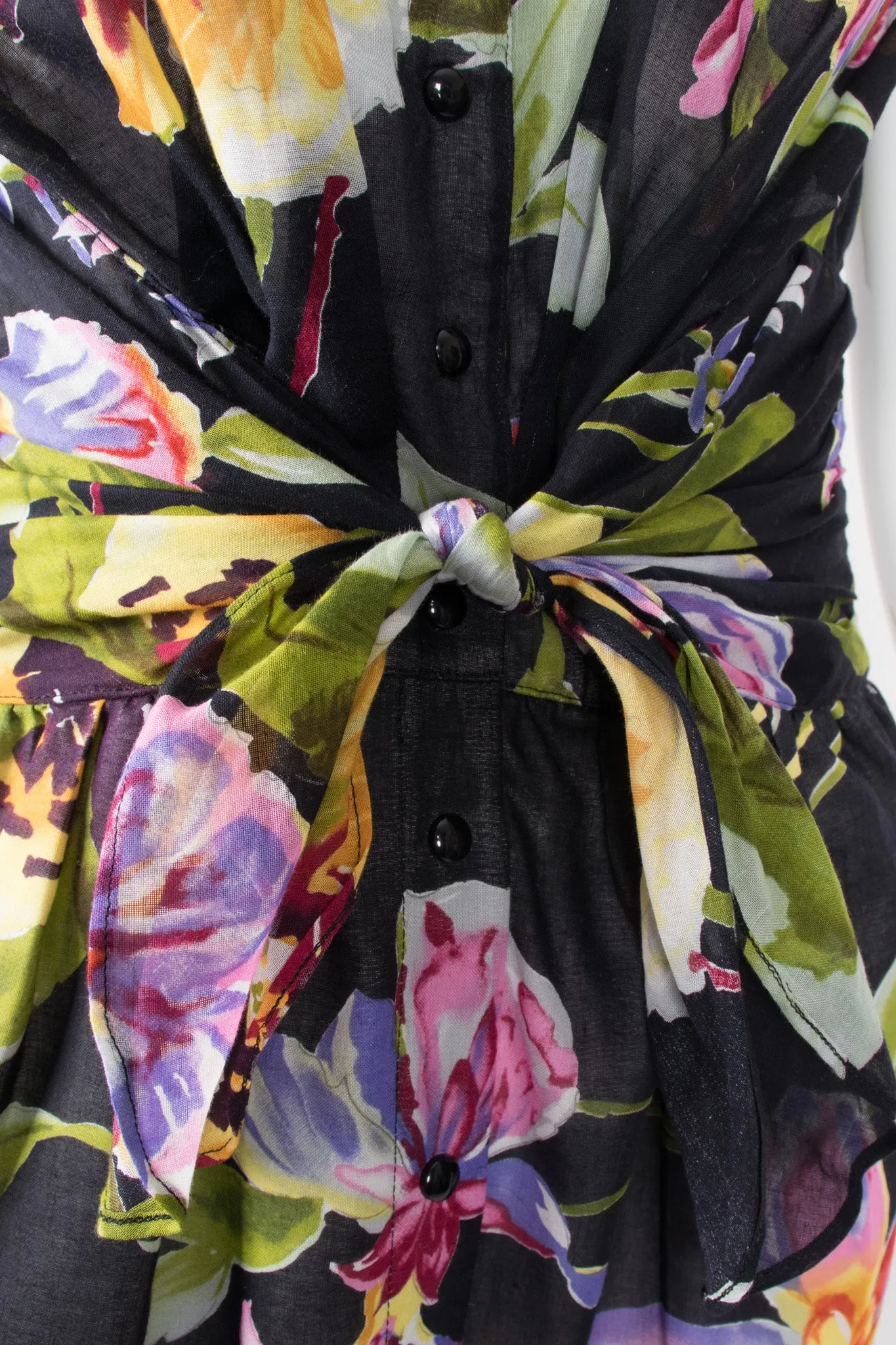 Floral Tie-Front Dress