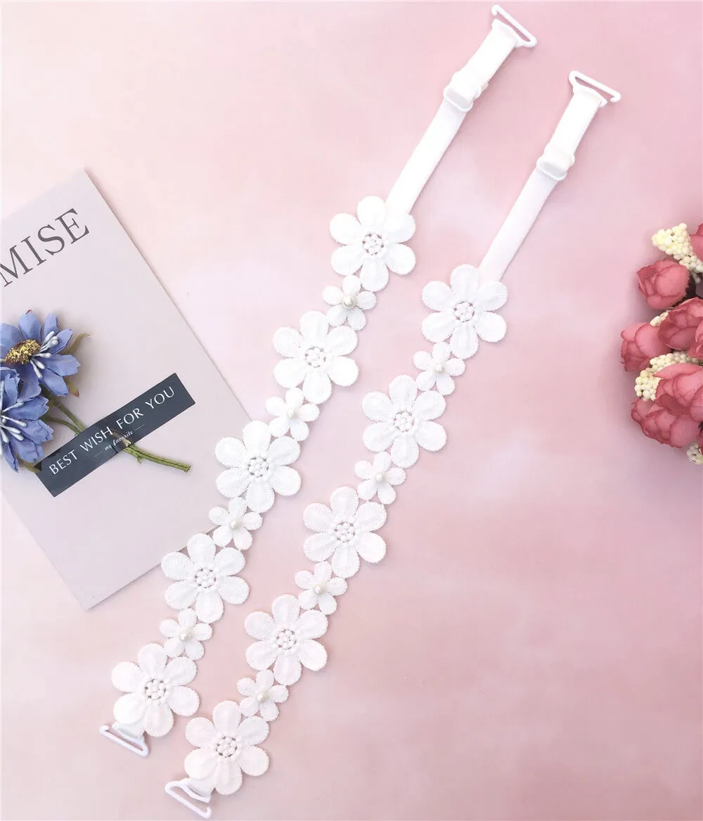 Flower Pearl Bra Strap